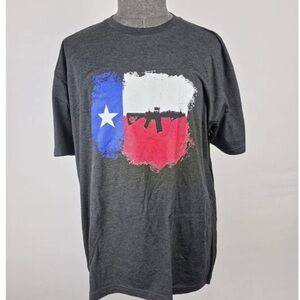 Graphic Texas Flag T-Shirt - Black